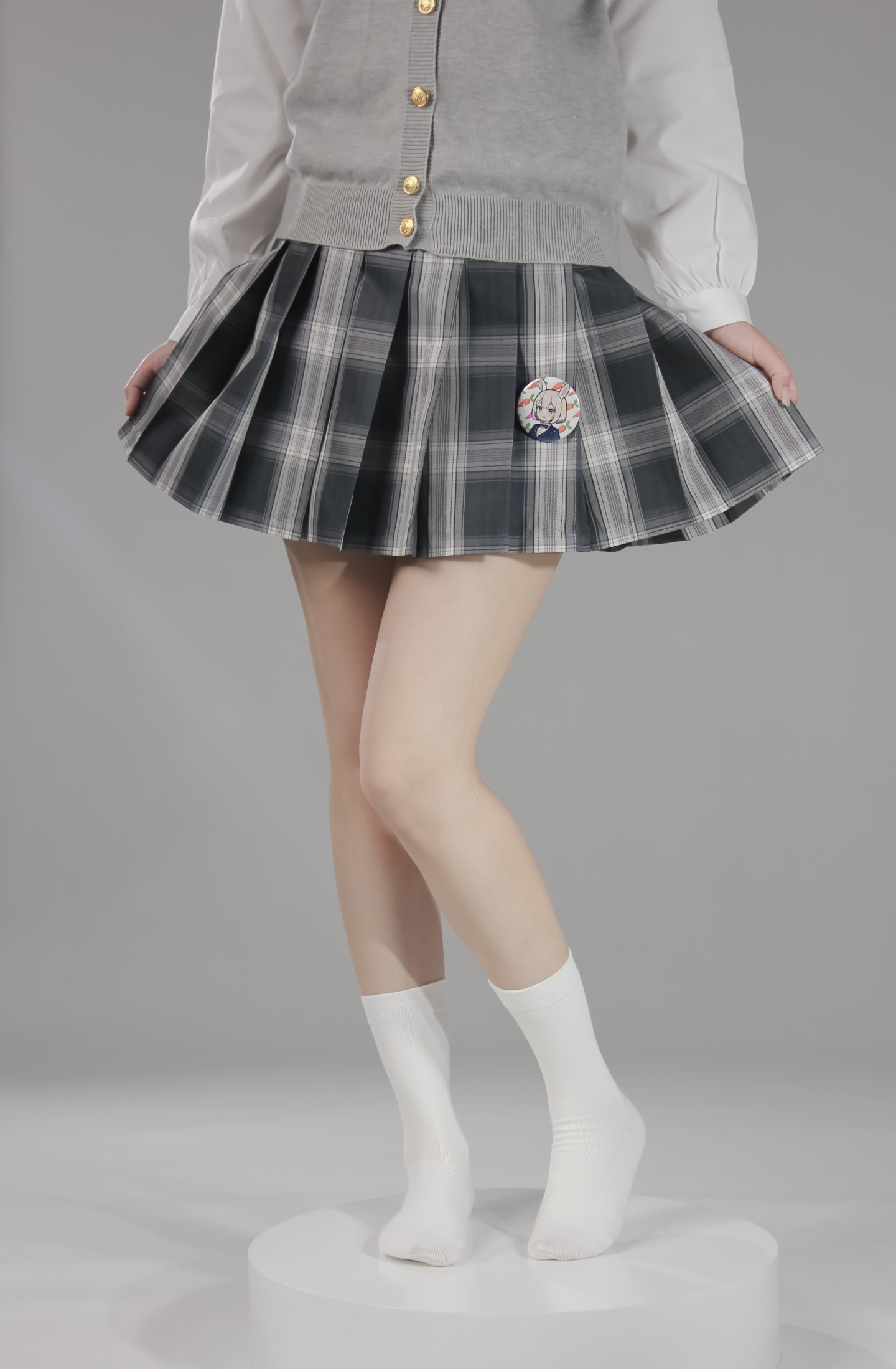 长度参考：中筒袜（约20cm，纯棉）